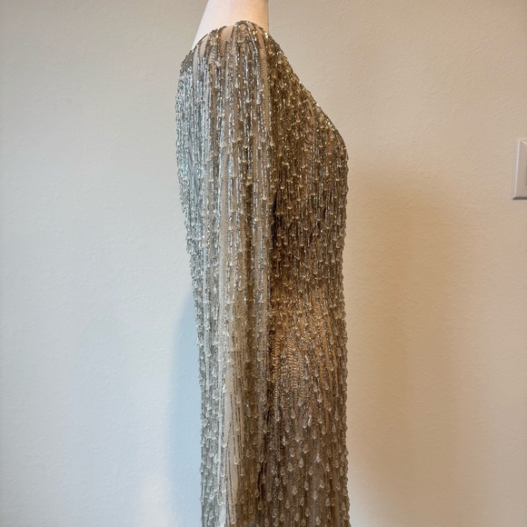 NastyGal Silver Beaded Dress - Picture 5 of 6
